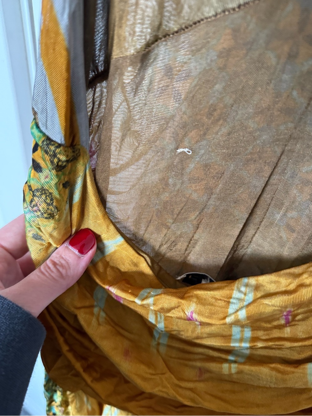 Etro Mustard Yellow and Brown Printed Maxi Dress - Picture 5 of 7